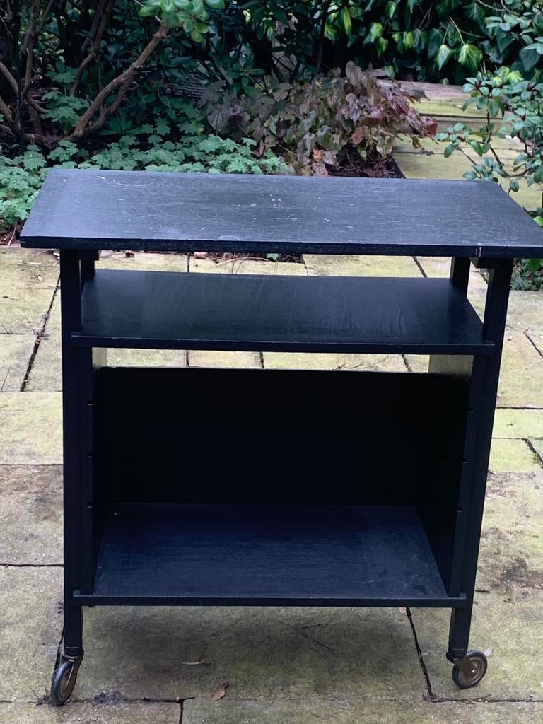 Vintage rolkastje/tafeltje, Ophalen, Overige materialen, Gebruikt, 50 tot 100 cm