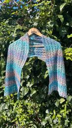 Handgebreide sjaal katoen pastel, Kleding | Dames, Mutsen, Sjaals en Handschoenen, Ophalen of Verzenden, Nieuw, Maat 46/48 (XL) of groter