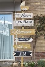 NIEUW Naturel Geboortebord Wegwijzer voor Jongen of Meisje., Ophalen of Verzenden, Nieuw, Geboortebord