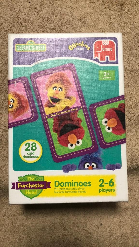 Spelletje Domino Sesamstraat The Furchester hotel, Ophalen of Verzenden, Zo goed als nieuw