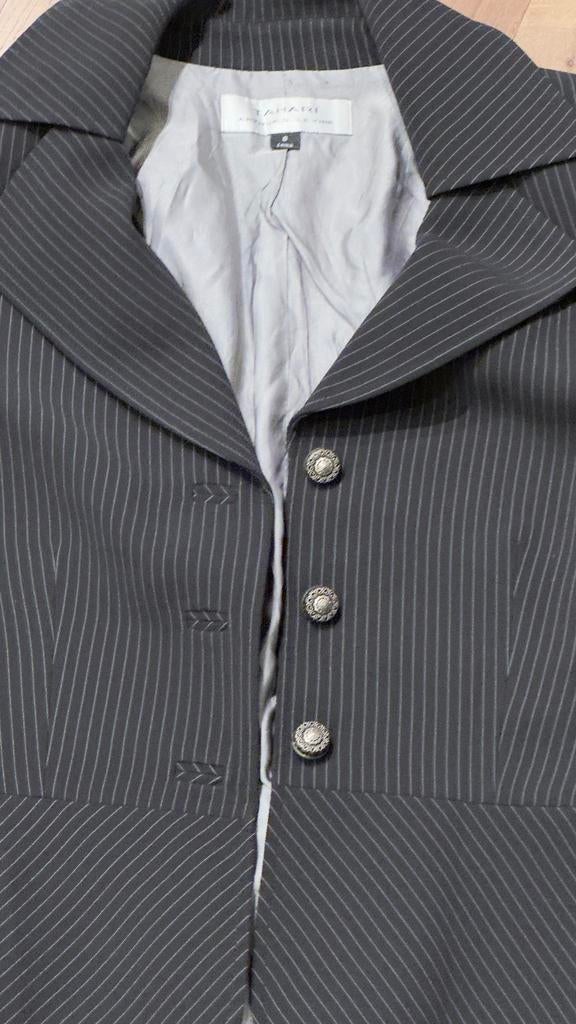 Tahari Gestreepte Blazer - Maat M, Kleding | Dames, Maat 38/40 (M), Zwart, Ophalen of Verzenden, Zo goed als nieuw