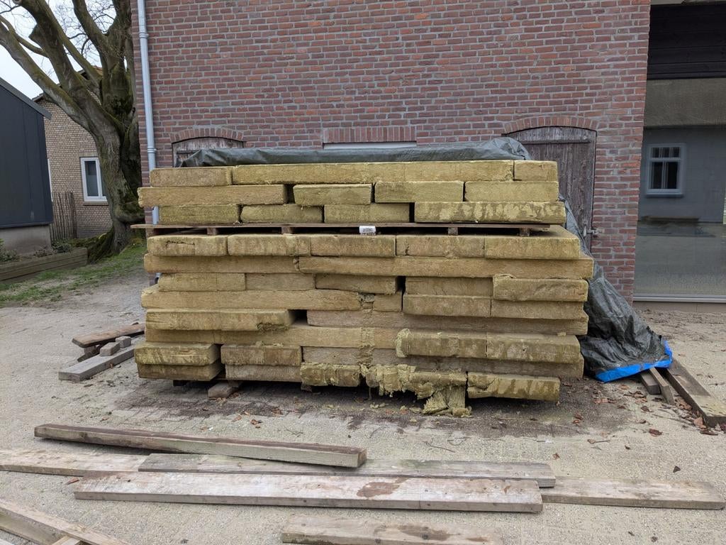 +- 60m2 platdakisolatie steenwol 140mm, 12 cm of meer, Steenwol, 15 m² of meer, Ophalen