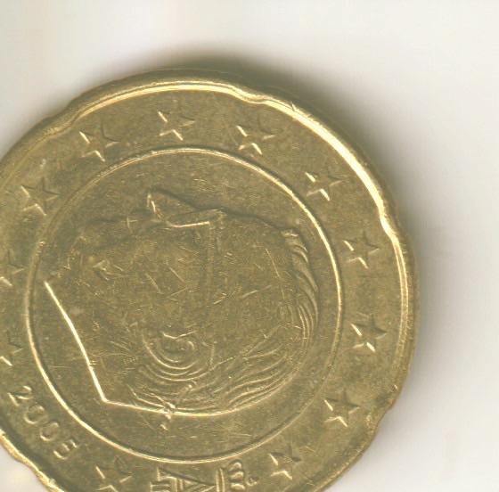 20 cent 2005 belgie, Verzenden, België, 20 cent