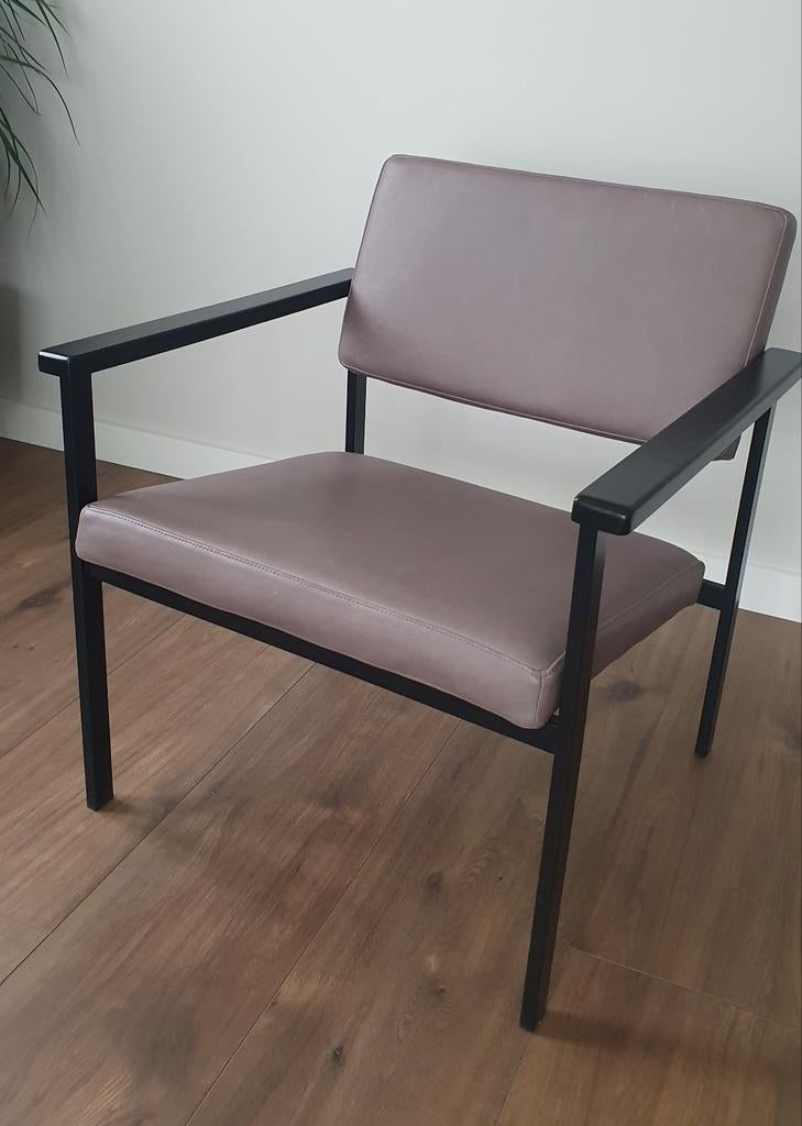 Fauteuils Strike echt leer, Ophalen, Zo goed als nieuw, Zwart, Twee