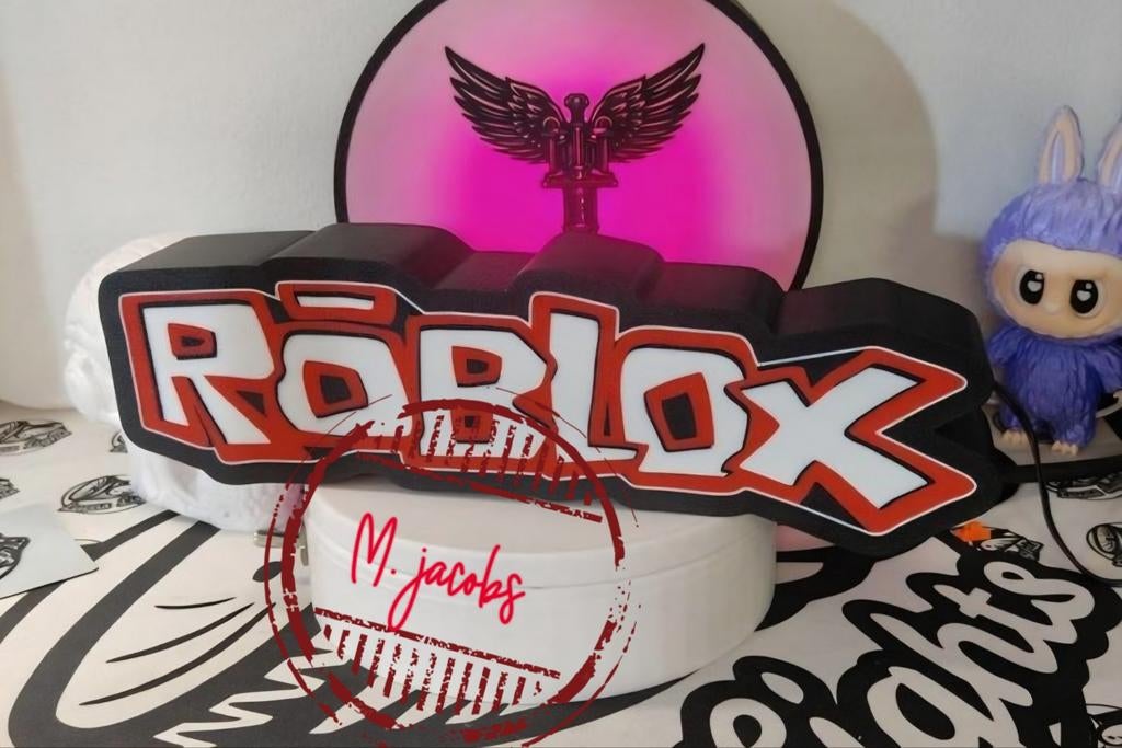 Roblox reclamebak met LED verlichting, Verzamelen, Ophalen of Verzenden, Nieuw, Lichtbak of (neon) lamp