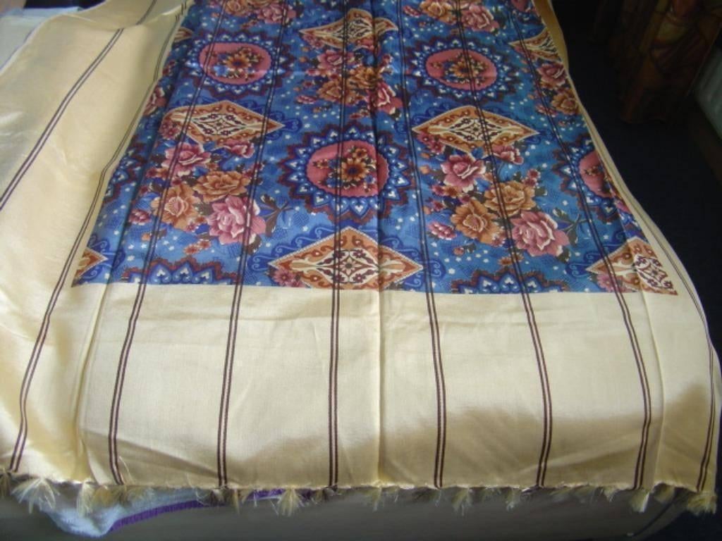 Mooie gekleurde bed sprei met patroon uit India, Ophalen of Verzenden, Zo goed als nieuw, Overige maten, Overige typen