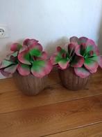 2 hele mooie kunstplanten in stenen pot., Ophalen, Zo goed als nieuw