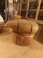 Antieke houten hoedenmal, apart model, asymmetrisch,, Ophalen of Verzenden