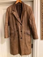Vintage leren lange prachtige damesjas heel goed, Kleding | Dames, Jassen | Winter, Ophalen of Verzenden, Zo goed als nieuw, Beige