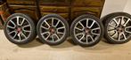 Abarth Fiat Punto 17 inch Wielen / Velgen met Banden, Banden en Velgen, 17 inch, Ophalen of Verzenden, Personenwagen