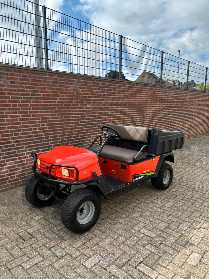 Prachtige Benzine Golfkar met Elektrische Kiep Werkbak, Sport en Fitness, Golf, Zo goed als nieuw, Golfkar, Overige merken, Ophalen of Verzenden