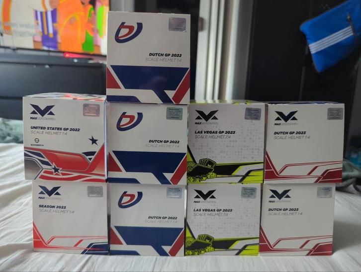 Max Verstappen Helm 1:4, Verzamelen, Automerken, Motoren en Formule 1, Nieuw, Formule 1, Ophalen
