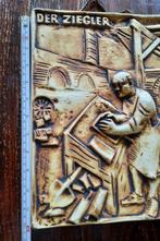 Relief stenen plaquette Der Ziegler / Gebr. Nelskamp, Antiek en Kunst, Ophalen of Verzenden