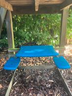 Kunsstof picknickset voor in hout speeltoestel, Tuin en Terras, Picknicktafels, Overige materialen, Gebruikt, Rechthoekig, Ophalen