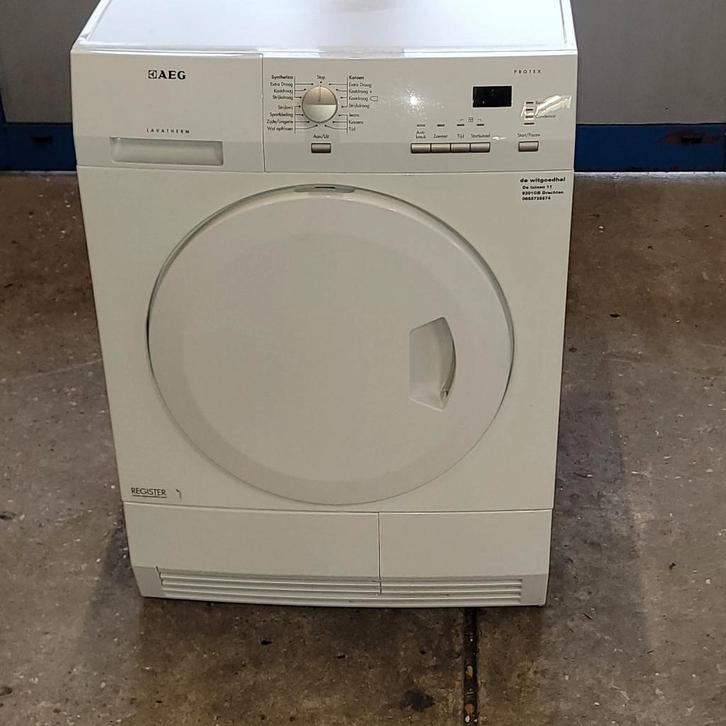 AEG Lavatherm warmtepompdroger, Witgoed en Apparatuur, Wasdrogers, Gebruikt, Condens, Voorlader, 6 tot 8 kg, 85 tot 90 cm, Anti-kreukfase