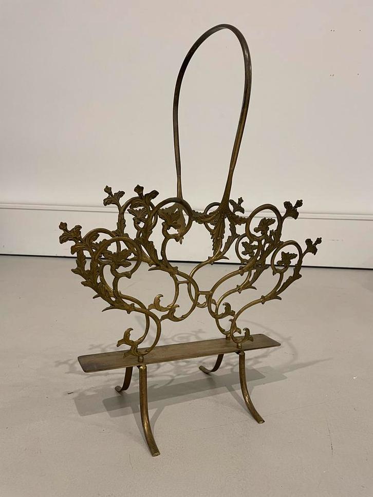 Orsengio Lectuurbak Messing Design Italy jaren 60, Huis en Inrichting, Woonaccessoires | Krantenbakken en Lectuurbakken, Gebruikt