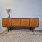 Vintage jaren 60 teak scandinavisch sideboard tv meubel, Ophalen, Gebruikt, Teakhout, 200 cm of meer