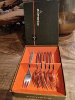 Gero Zilmeta 521 taart/gebak vorkjes in origineel doos, Antiek en Kunst, Antiek | Bestek, Ophalen of Verzenden