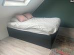 Ikea Bed Brimnes zwart met opberglades 160x200, Huis en Inrichting, Slaapkamer | Bedden, Ophalen, Zwart, Tweepersoons, Zo goed als nieuw