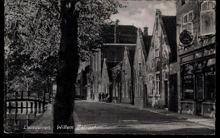 Loosduinen (Z.H.), Willem III straat, ca. 1930, gelopen, Verzamelen, Ansichtkaarten | Nederland, Gelopen, Zuid-Holland, 1920 tot 1940