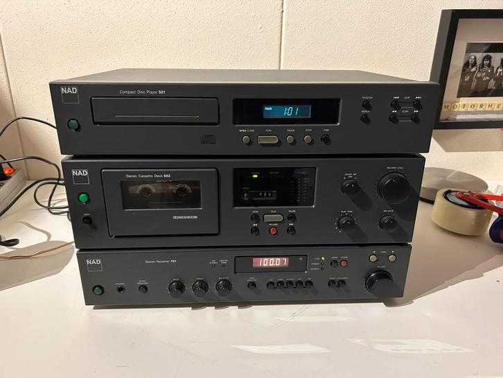 NAD Set: CD-speler, Cassettedeck & Receiver, Audio, Tv en Foto, Stereo-sets, Gebruikt, Cassettedeck, Overige merken, Losse componenten
