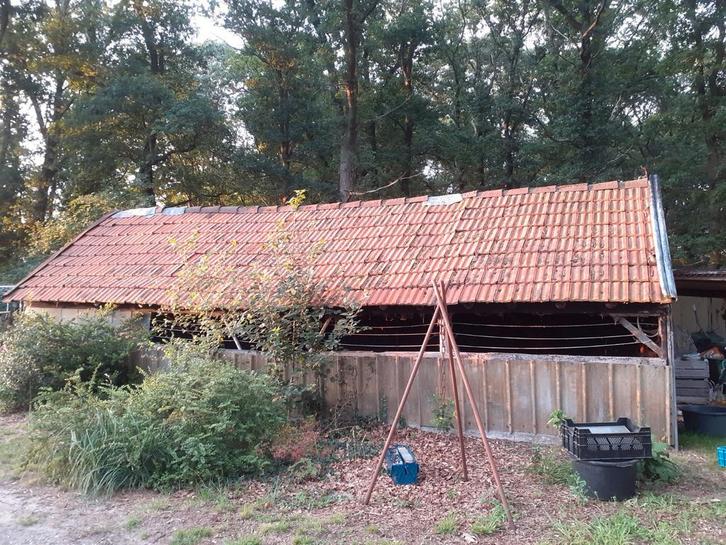 Oude mulden dakpannen , vintage golfplaten en  wagonplanken, Doe-het-zelf en Verbouw, Dakpannen en Dakbedekking, Gebruikt, Dakpannen