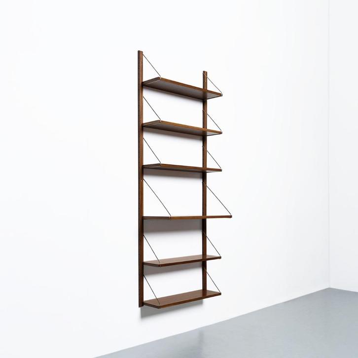 Vintage Deense wandkast in teak, Huis en Inrichting, Kasten | Wandmeubels, Gebruikt, 150 tot 200 cm, Minder dan 150 cm, 25 tot 50 cm