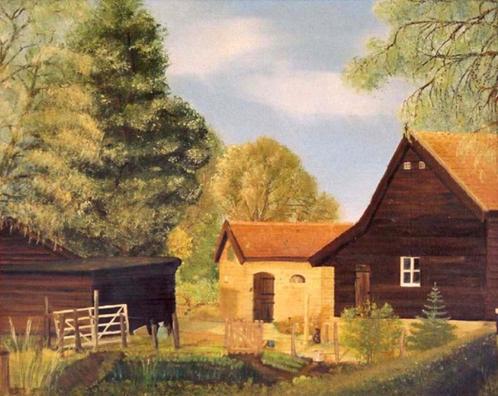 Sinoutskerke een gehucht en een heerlijkheid in Zeeland., Antiek en Kunst, Kunst | Schilderijen | Klassiek, Ophalen of Verzenden