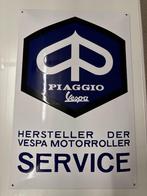 emaille reclame bord piaggio, Verzenden, Nieuw, Reclamebord