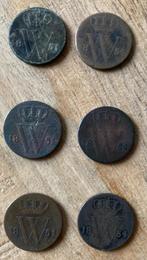 halve centen 1851 en 1854 Willem III, Postzegels en Munten, Munten | Nederland, Setje, Ophalen of Verzenden, Koning Willem III