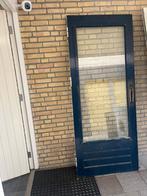 Buiten deur hardhout dubbelglas, Doe-het-zelf en Verbouw, Deuren en Horren, Ophalen, Gebruikt, 80 tot 100 cm, Buitendeur