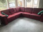 Hoekbank bordeaux rood 6 zitplaatsen, Huis en Inrichting, Banken | Bankstellen, Ophalen, Overige materialen, Gebruikt, Minder dan 75 cm