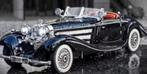 DieCast model metaal Mercedes Benz 500K 1936 1:32 - Zwart, Ophalen of Verzenden, Nieuw, Auto, Overige merken