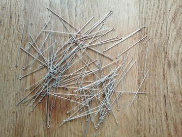 Kettelstiften, zilverkleurig, 120 stuks beschikbaar voor biedingen