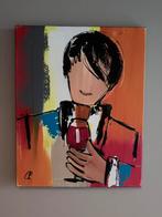 “Gezelligheid” kunst van Corrie Leushuis, Antiek en Kunst, Ophalen of Verzenden