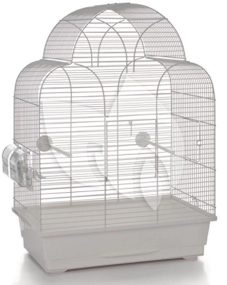 Vogelkooi Sonia wit 45 x 28 x 63 cm (kanarie of tropen), Dieren en Toebehoren, Vogels | Hokken en Kooien, Nieuw, Vogelkooi, Metaal