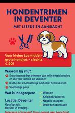 🐶Trimmen aan huis IN DEVENTER–MET LIEFDE&AANDACHT/trimsalon, Trimmen of Verzorging
