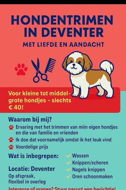 🐶Trimmen aan huis IN DEVENTER–MET LIEFDE&AANDACHT/trimsalon, Diensten en Vakmensen, Dieren | Honden | Verzorging, Oppas en Les