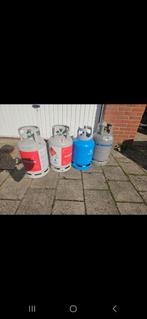 4 glasflessen, 2 vol, 2 halfvol, Caravans en Kamperen, Kampeeraccessoires, Ophalen, Zo goed als nieuw