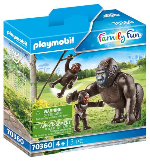 PLAYMOBIL 70360 Gorilla met Babies 3 delig, Kinderen en Baby's, Speelgoed | Playmobil, Nieuw, Complete set, Ophalen of Verzenden
