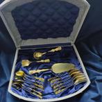 brocante vintage 15 delig goudkleurig koffie/gebakset, Ophalen