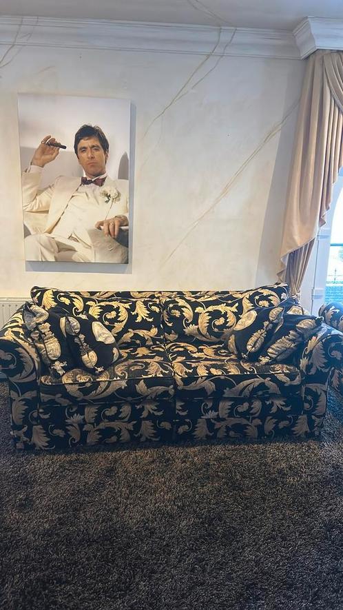 Versace bankstellen 2 ,1 fauteuil, en 4 zithoek stoeltjes, Huis en Inrichting, Banken | Complete zithoeken, Gebruikt, Verzenden