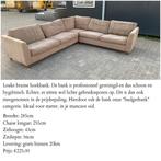 !!ACTIE!! Bruine hoekbank, gratis levering, 250 tot 300 cm, Gebruikt, Verzenden, Hoekbank