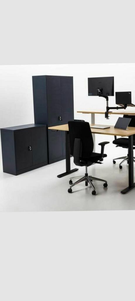 Nieuwe zwarte archiefkasten /draaideurkasten, Huis en Inrichting, Kasten | Roldeurkasten en Archiefkasten, Nieuw, 150 tot 200 cm