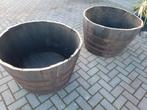 Grote eiken bloembakken plantenbak 250 liter dus extra groot, Ophalen, Rond, Zo goed als nieuw, 60 tot 100 cm