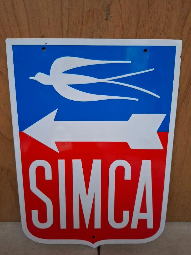Reclamebord Simca, Verzamelen, Automerken, Motoren en Formule 1, Nieuw, Auto's, Ophalen of Verzenden