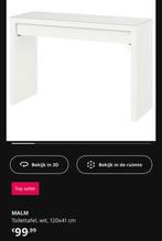 NIEUW IN DOOS MALM Toilettafel Wit, Huis en Inrichting, Ophalen, Overige materialen, 100 tot 150 cm, Nieuw