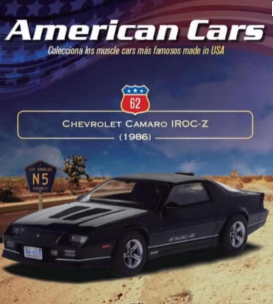Chevrolet Camaro IROC-Z 1986 schaal 1/43 American cars # 62, Verzenden, Nieuw, Auto, Overige merken
