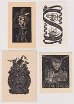 8 exlibris Nederlandse kunstenaars, Antiek en Kunst, Verzenden