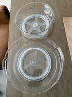 Roterende plateaus 22 en 17 cm doorsnee 7,5 cm., Ophalen of Verzenden, Zo goed als nieuw, Overige materialen